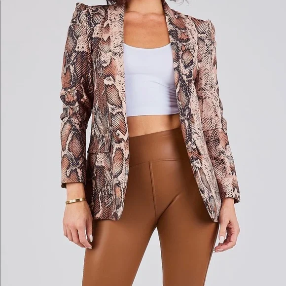 Bubble snake print blazer
